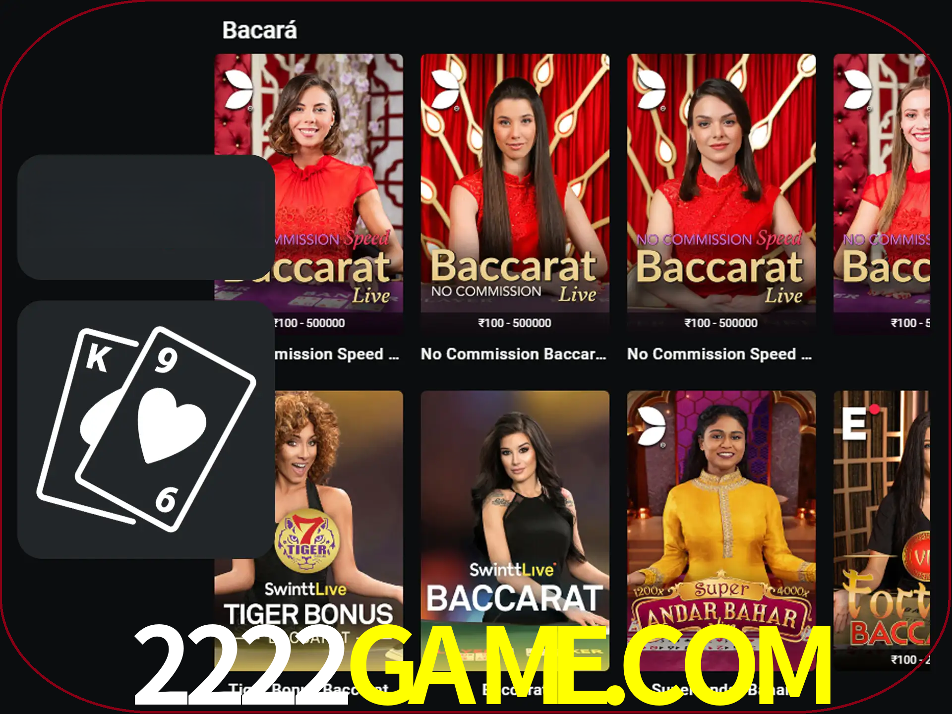 Ganhe muito dinheiro jogando jogos de bacará.