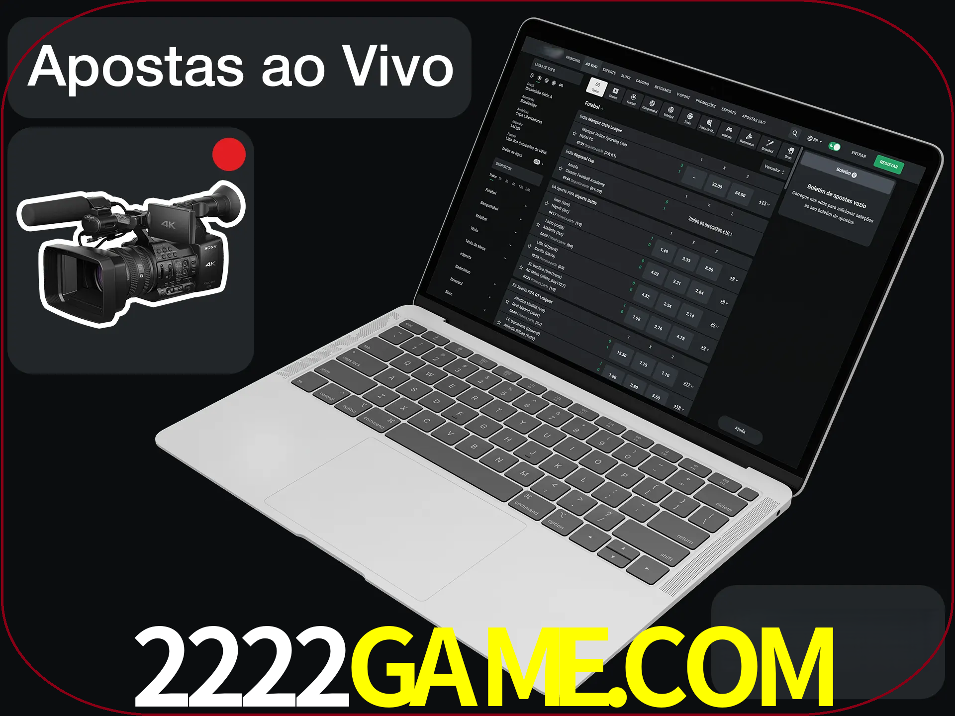 Aposte em formato ao vivo em nosso site.